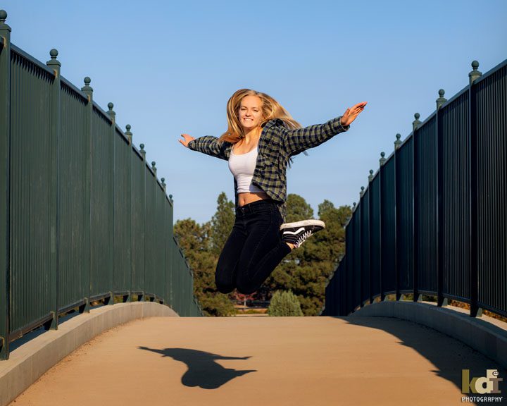 Senior Portrait, High School Girl Jumping in Senior Photos, Flagstaff, AZ