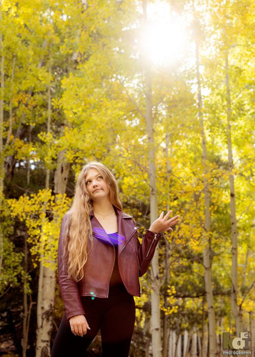 Senior Photo Shoot in the Aspens, Fall Portraits in Northern AZ