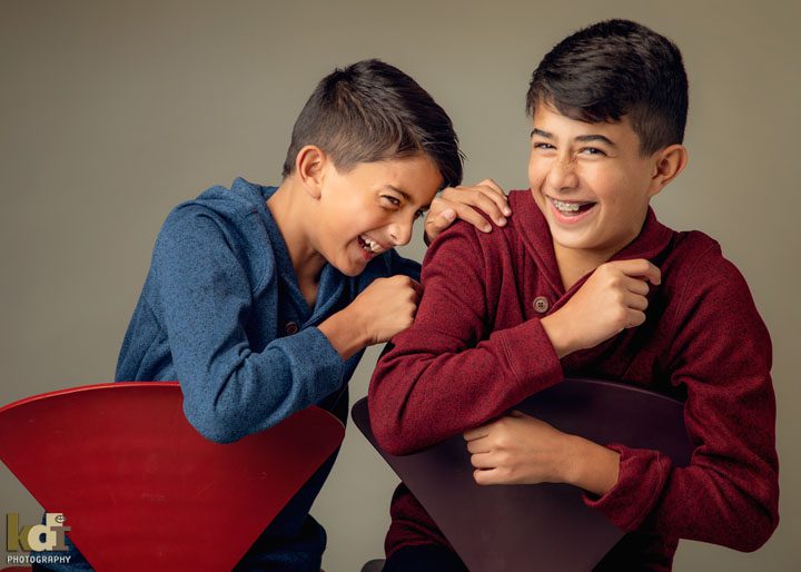 family portraits, brothers laughing, flagstaff photo studio
