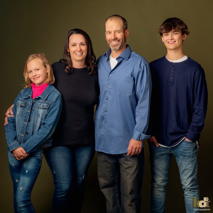 Smiling Family, Studio Family Portrait, Flagstaff AZ