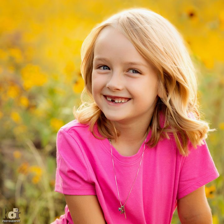 Girl Smiling, Summer Family Portraits Flagstaff,  AZ