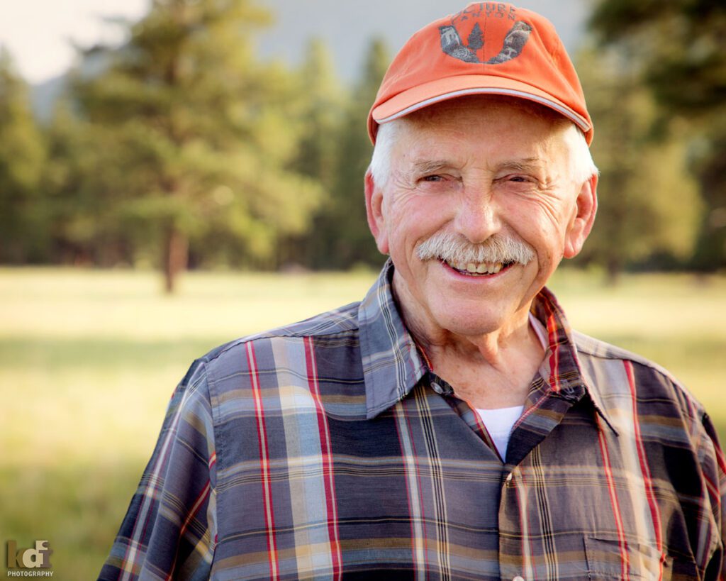 Portrait of Jack Welch Laughing in Buffalo Park in 2018, Flagstaff, AZ. Portrait by KDI Photography.