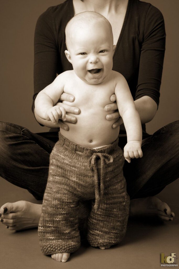 Portrait of Baby Toddler Boy in Being Held by His Mother, Family Photo Session, Studio Portraits in Northern Arizona, Family Portraits by KDI Photography